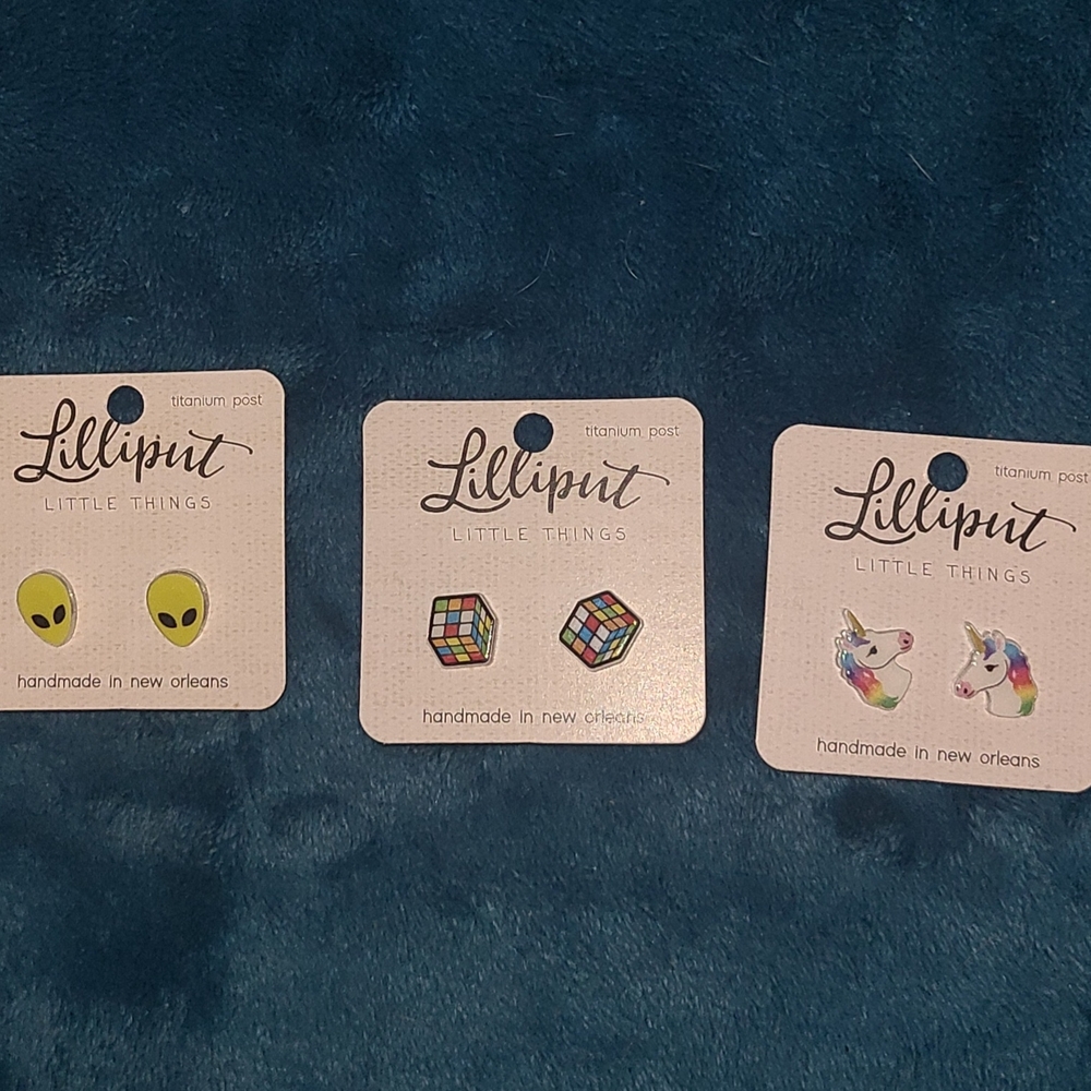 Set of 80s Lilliput Earring Set NWT